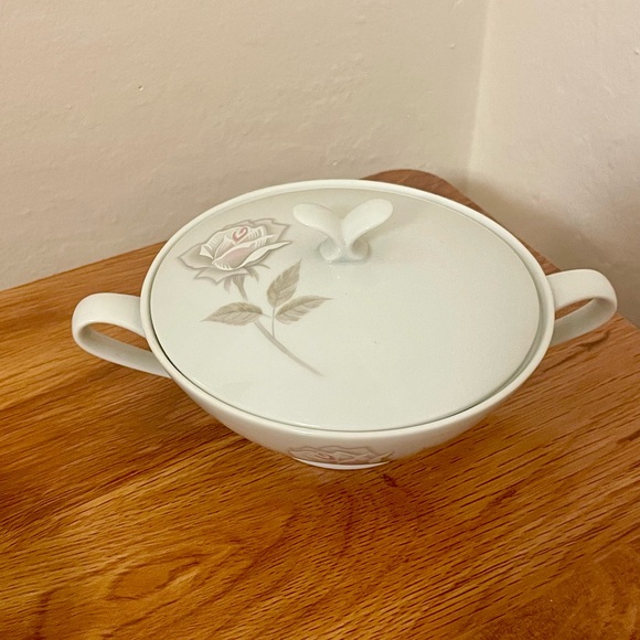 Noritake Other - Noritake Eden Rose White and Pink Floral Sugar Bowl with Lid